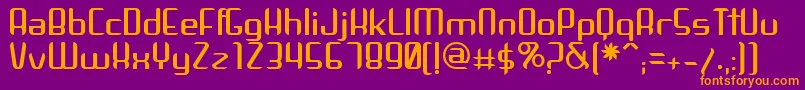 Arbeka Font – Orange Fonts on Purple Background