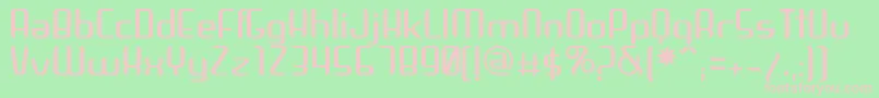 Arbeka Font – Pink Fonts on Green Background