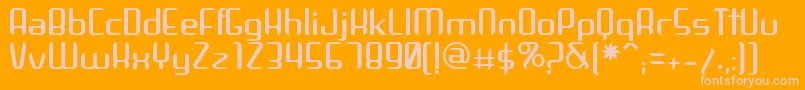 Arbeka Font – Pink Fonts on Orange Background