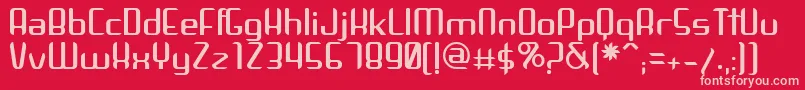 Arbeka Font – Pink Fonts on Red Background