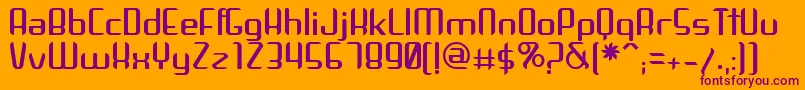 Arbeka Font – Purple Fonts on Orange Background