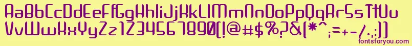 Arbeka Font – Purple Fonts on Yellow Background