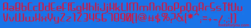 フォントArbeka – 赤い文字の青い背景