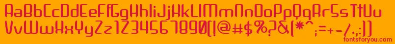 Шрифт Arbeka – красные шрифты на оранжевом фоне