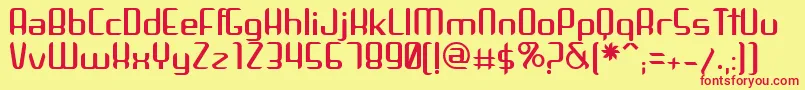Arbeka Font – Red Fonts on Yellow Background
