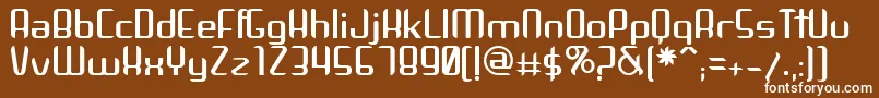 Arbeka Font – White Fonts on Brown Background