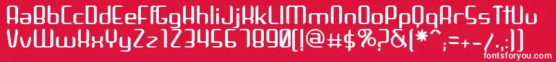 Arbeka Font – White Fonts on Red Background