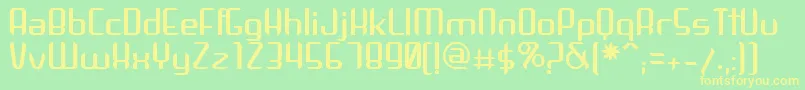 Arbeka Font – Yellow Fonts on Green Background