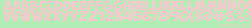 ObelixprobCyr Font – Pink Fonts on Green Background