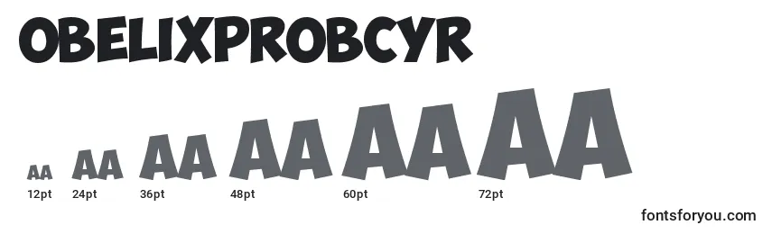 Размеры шрифта ObelixprobCyr