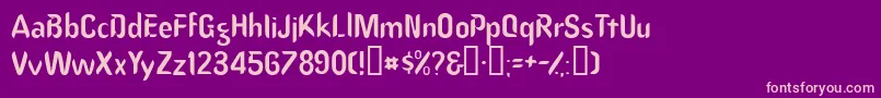 Dancessk Font – Pink Fonts on Purple Background