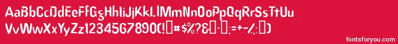 Dancessk Font – White Fonts on Red Background