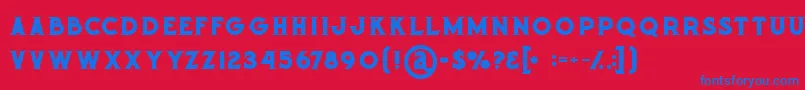 Octopusbold Font – Blue Fonts on Red Background
