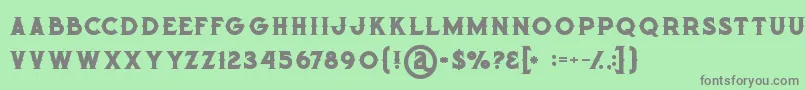 Octopusbold Font – Gray Fonts on Green Background