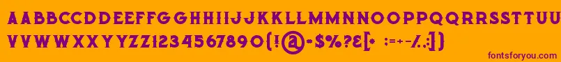Octopusbold Font – Purple Fonts on Orange Background