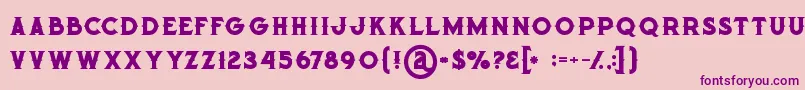 Octopusbold Font – Purple Fonts on Pink Background