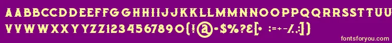 Octopusbold Font – Yellow Fonts on Purple Background
