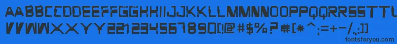 ForgottenJunk Font – Black Fonts on Blue Background
