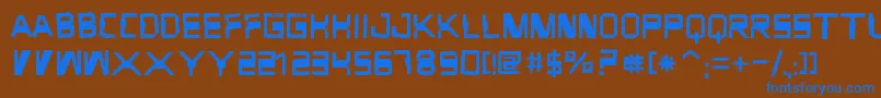ForgottenJunk Font – Blue Fonts on Brown Background