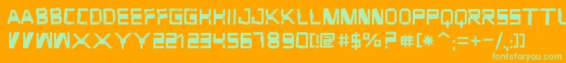 ForgottenJunk Font – Green Fonts on Orange Background