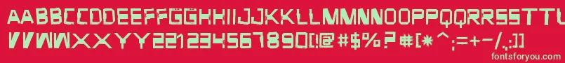 More about ForgottenJunk Font ForgottenJunk Font – Green Fonts on Red Background