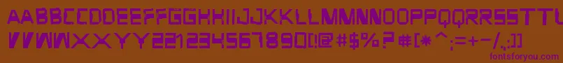 ForgottenJunk Font – Purple Fonts on Brown Background