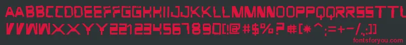 ForgottenJunk Font – Red Fonts on Black Background