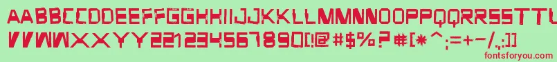 ForgottenJunk Font – Red Fonts on Green Background