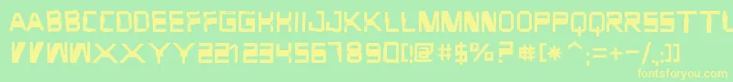 ForgottenJunk Font – Yellow Fonts on Green Background