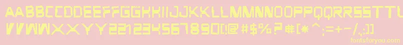 ForgottenJunk Font – Yellow Fonts on Pink Background