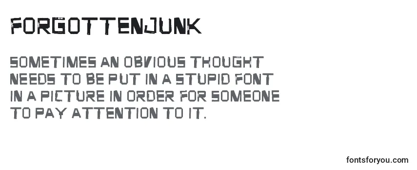 ForgottenJunk フォントのレビュー