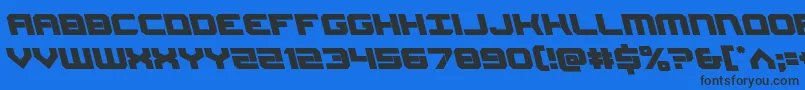 フォントGearheadleft – 黒い文字の青い背景