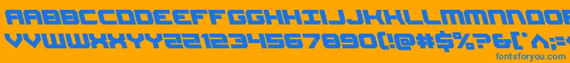 Gearheadleft Font – Blue Fonts on Orange Background