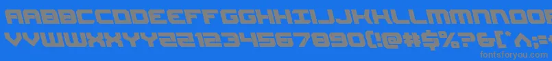 Gearheadleft Font – Gray Fonts on Blue Background