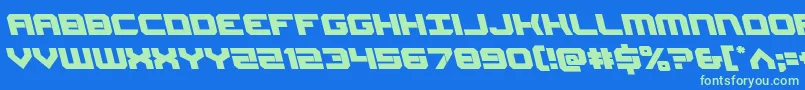 Шрифт Gearheadleft – зелёные шрифты на синем фоне