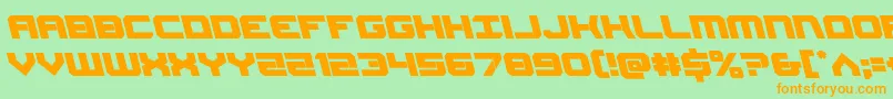 Fonte Gearheadleft – fontes laranjas em um fundo verde