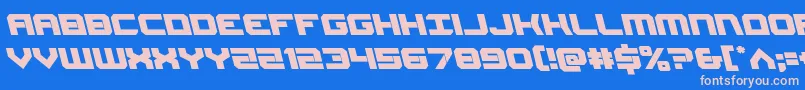 Gearheadleft Font – Pink Fonts on Blue Background