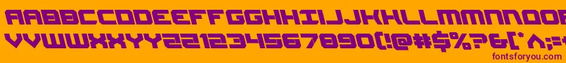 Gearheadleft Font – Purple Fonts on Orange Background