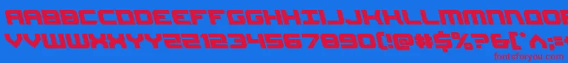 Gearheadleft Font – Red Fonts on Blue Background