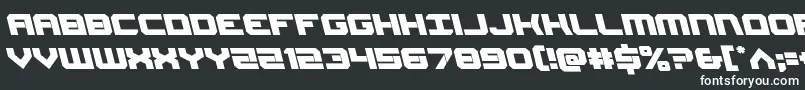 フォントGearheadleft – 黒い背景に白い文字