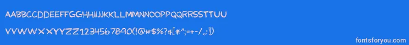 Más sobre la fuente MyGrandpasFarm fuente MyGrandpasFarm – Fuentes Rosadas Sobre Fondo Azul