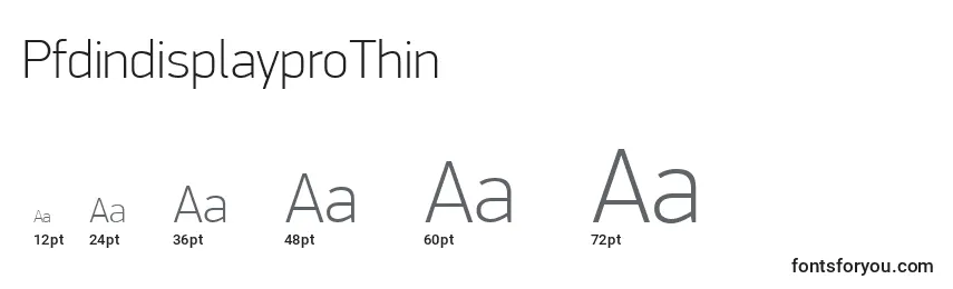 PfdindisplayproThin Font Sizes