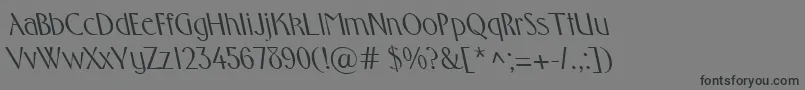 フォントFosterbsRegular – 黒い文字の灰色の背景