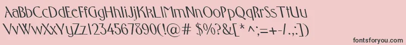FosterbsRegular-Schriftart – Schwarze Schriften auf rosa Hintergrund