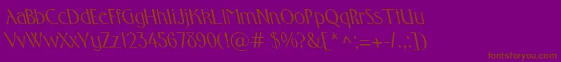 Czcionka FosterbsRegular – brązowe czcionki na fioletowym tle
