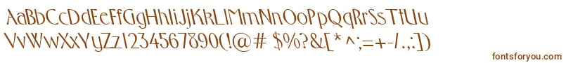 FosterbsRegular Font – Brown Fonts on White Background