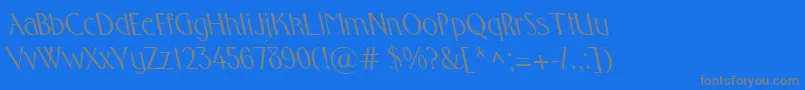 FosterbsRegular Font – Gray Fonts on Blue Background