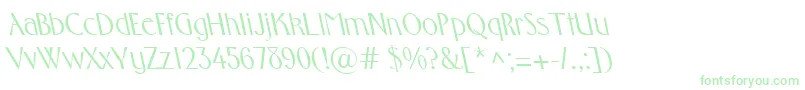 FosterbsRegular Font – Green Fonts on White Background