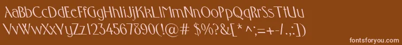 FosterbsRegular Font – Pink Fonts on Brown Background