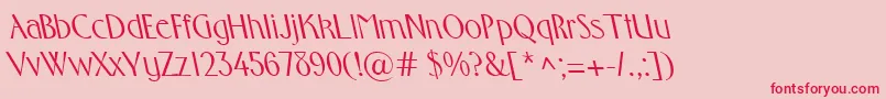 FosterbsRegular Font – Red Fonts on Pink Background